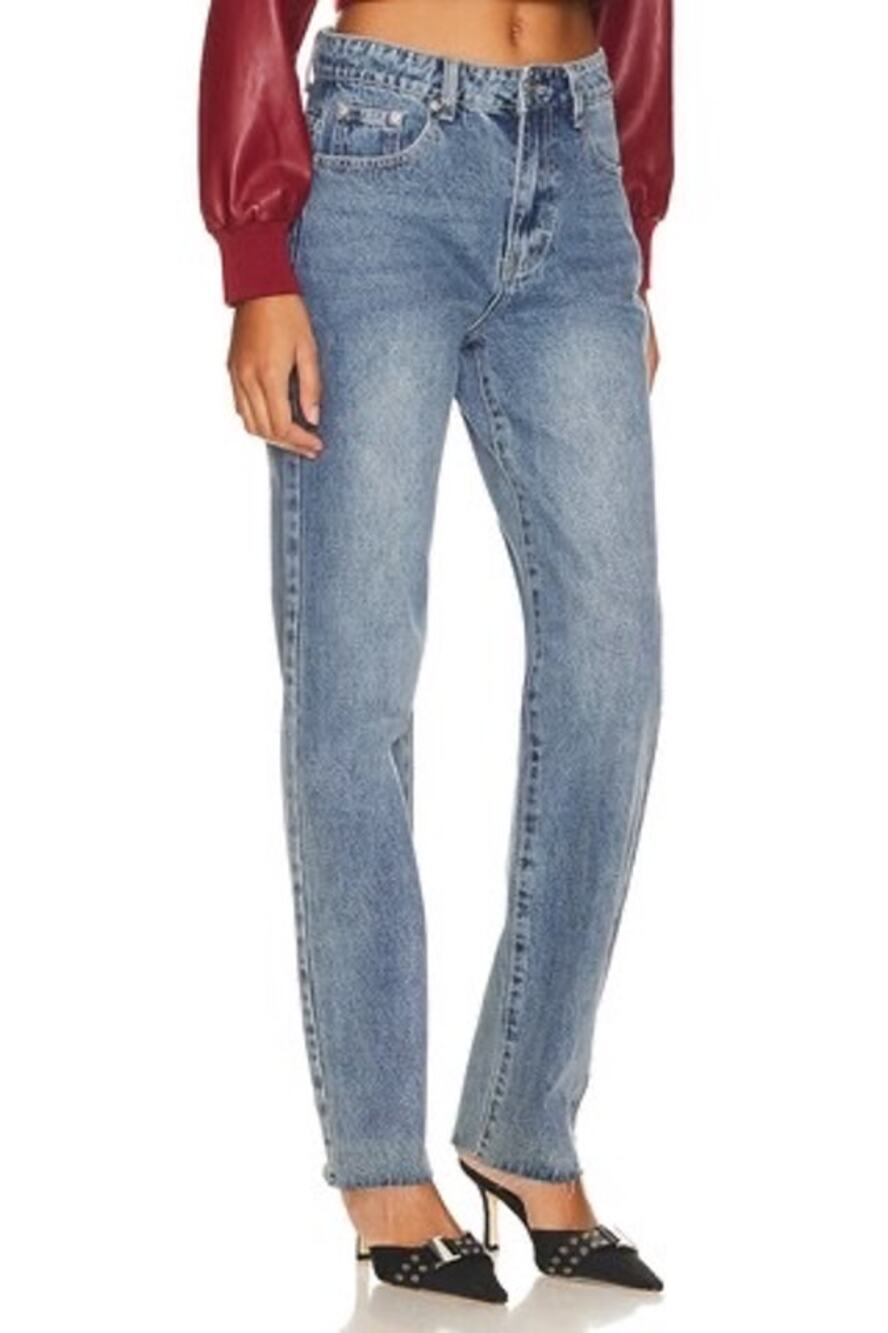 ☀️SALE☀️ Superdown Dylan Straight Leg Jeans Size 25 High Rise Raw Hem